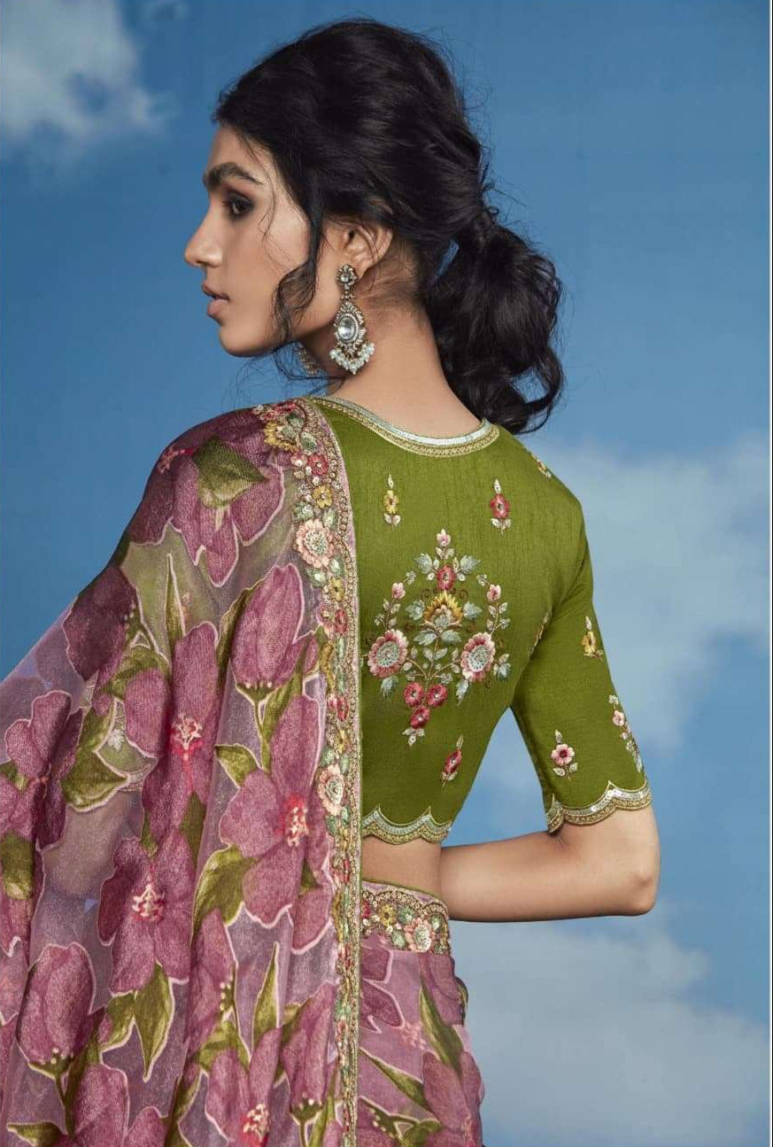 Premium garden themed designer sarees