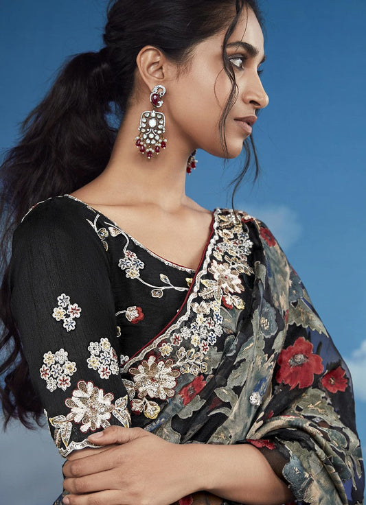 Premium garden themed designer sarees