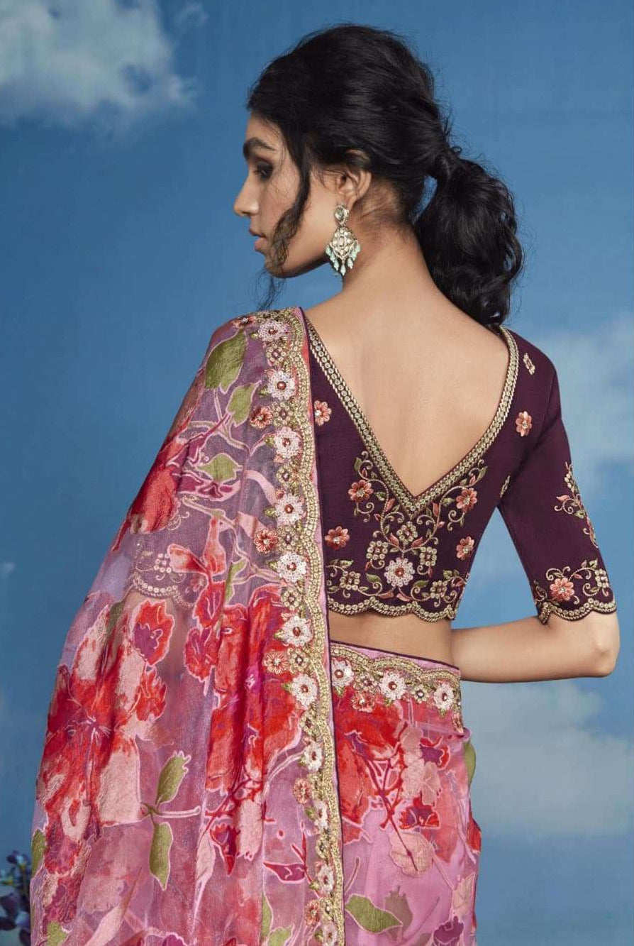 Premium garden themed designer sarees