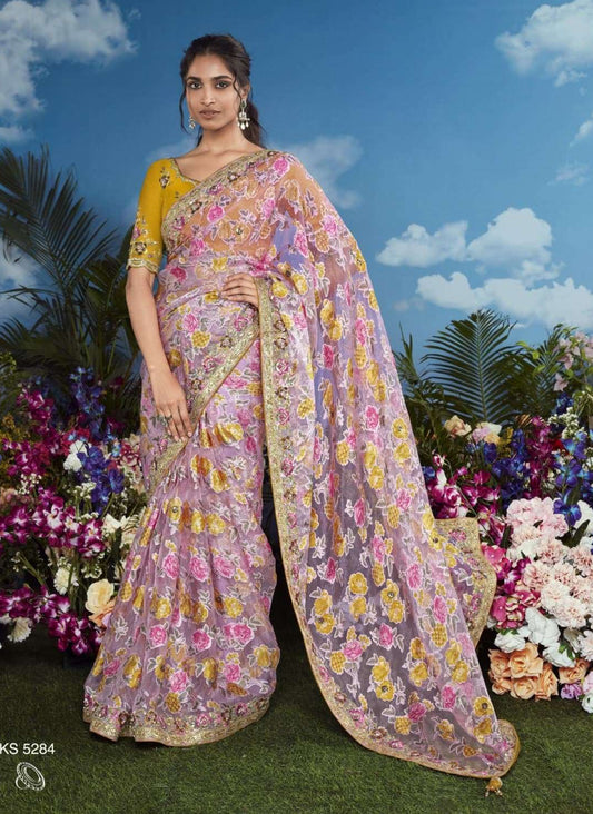 Premium garden themed designer sarees