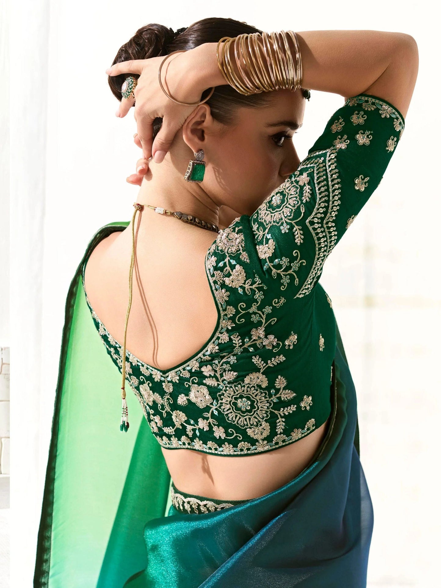 Tissue-organza saree