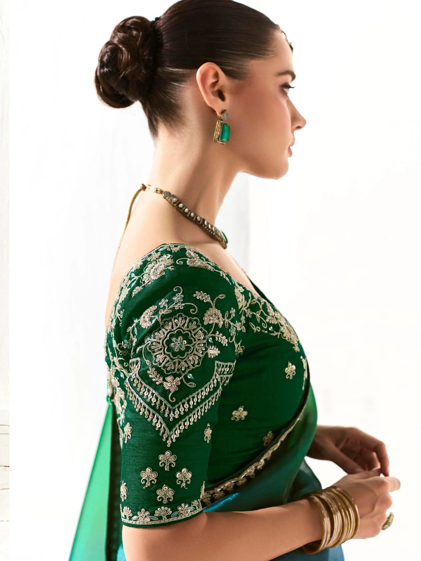 Tissue-organza saree